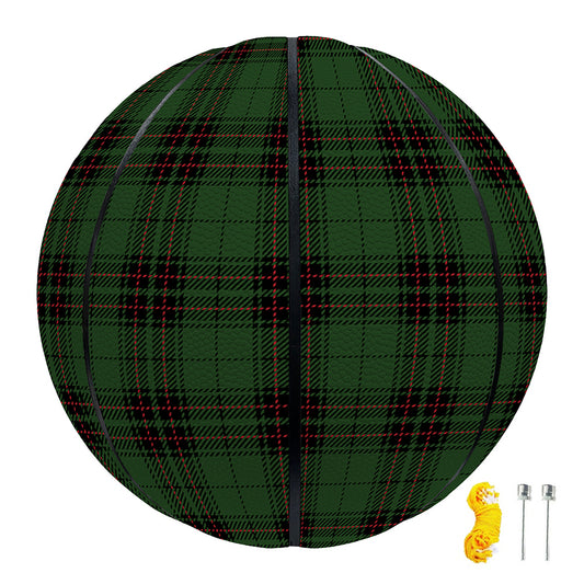 Green Black And Red Tartan Pattern Print Basketball