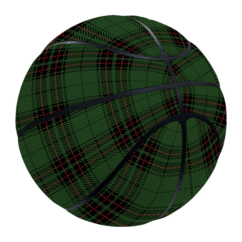 Green Black And Red Tartan Pattern Print Basketball