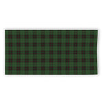 Green Black And Red Tartan Pattern Print Beach Towel