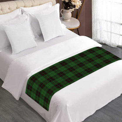 Green Black And Red Tartan Pattern Print Bed Runner