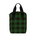 Green Black And Red Tartan Pattern Print Bible Tote Bag