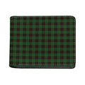 Green Black And Red Tartan Pattern Print Bifold Wallet