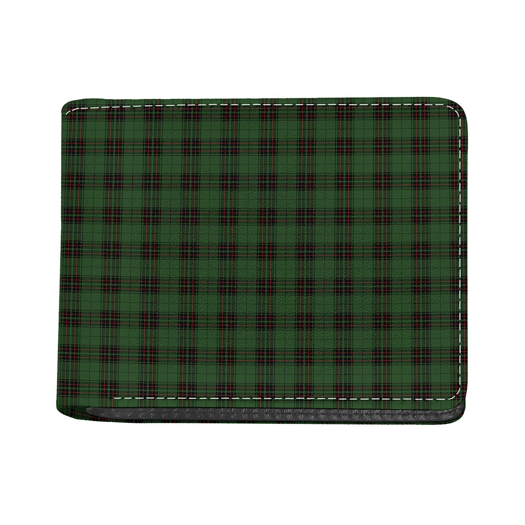Green Black And Red Tartan Pattern Print Bifold Wallet