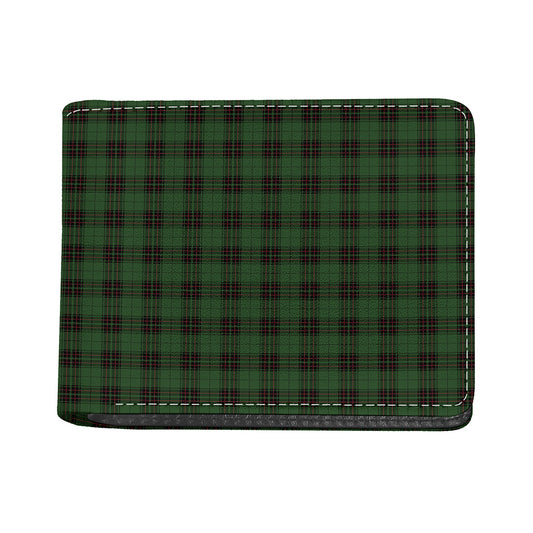 Green Black And Red Tartan Pattern Print Bifold Wallet