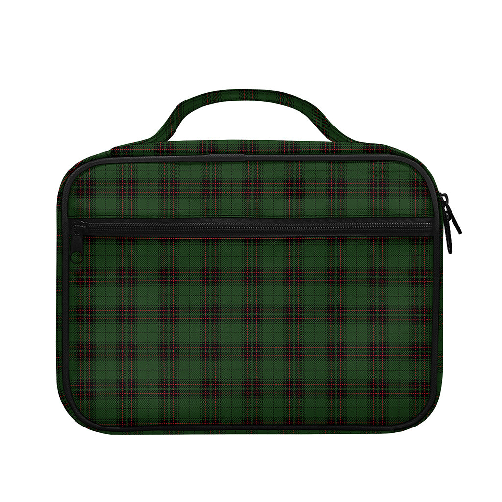 Green Black And Red Tartan Pattern Print Briefcase Bible Bag