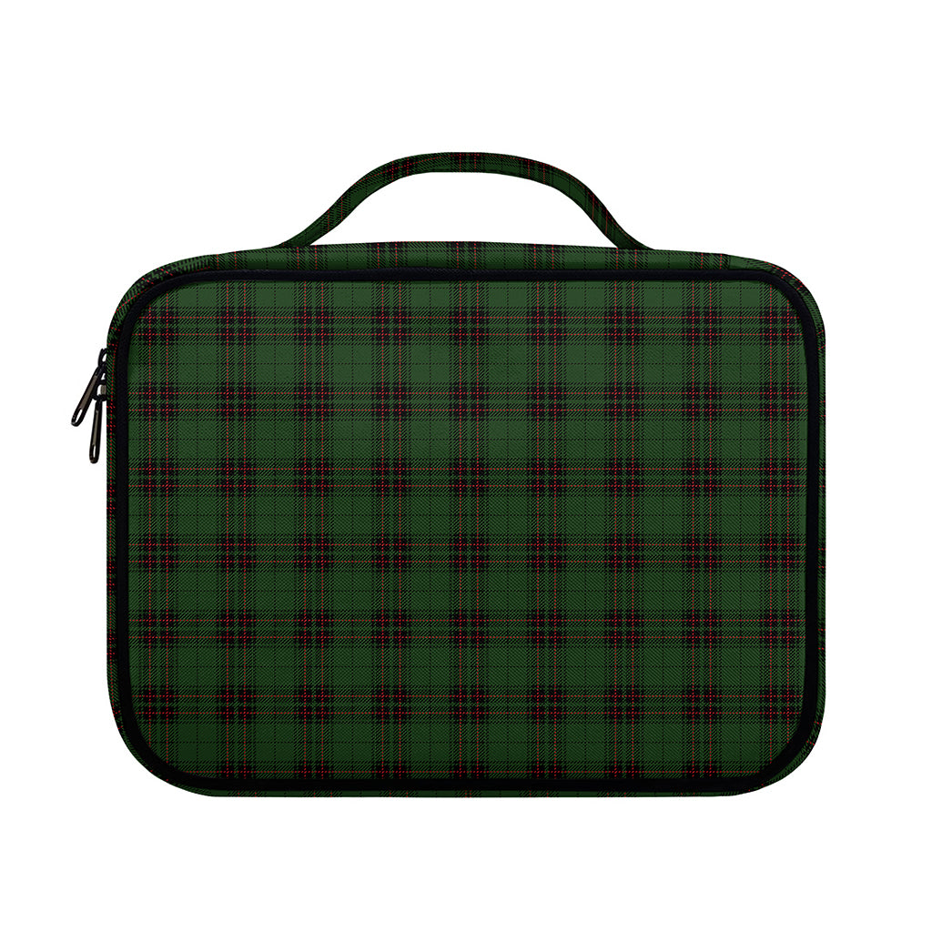 Green Black And Red Tartan Pattern Print Briefcase Bible Bag