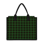 Green Black And Red Tartan Pattern Print Canvas Tote Bag