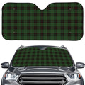 Green Black And Red Tartan Pattern Print Car Windshield Sun Shade