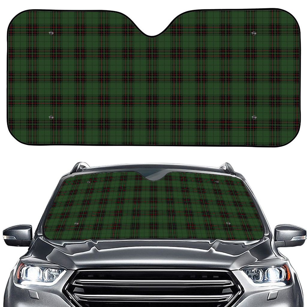 Green Black And Red Tartan Pattern Print Car Windshield Sun Shade