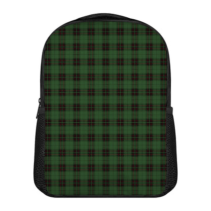 Green Black And Red Tartan Pattern Print Casual Backpack