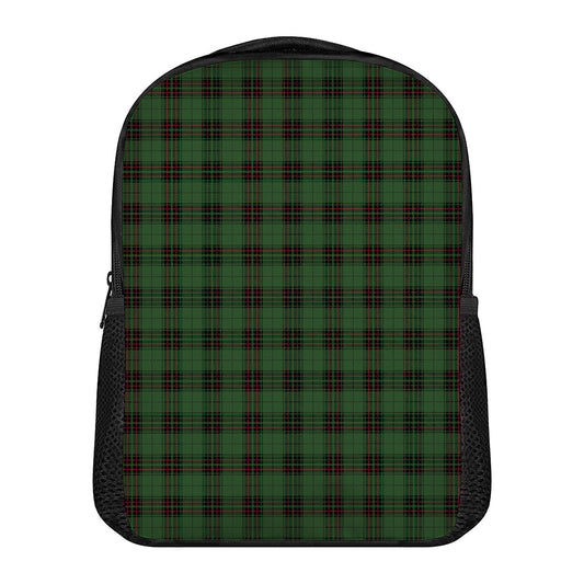 Green Black And Red Tartan Pattern Print Casual Backpack