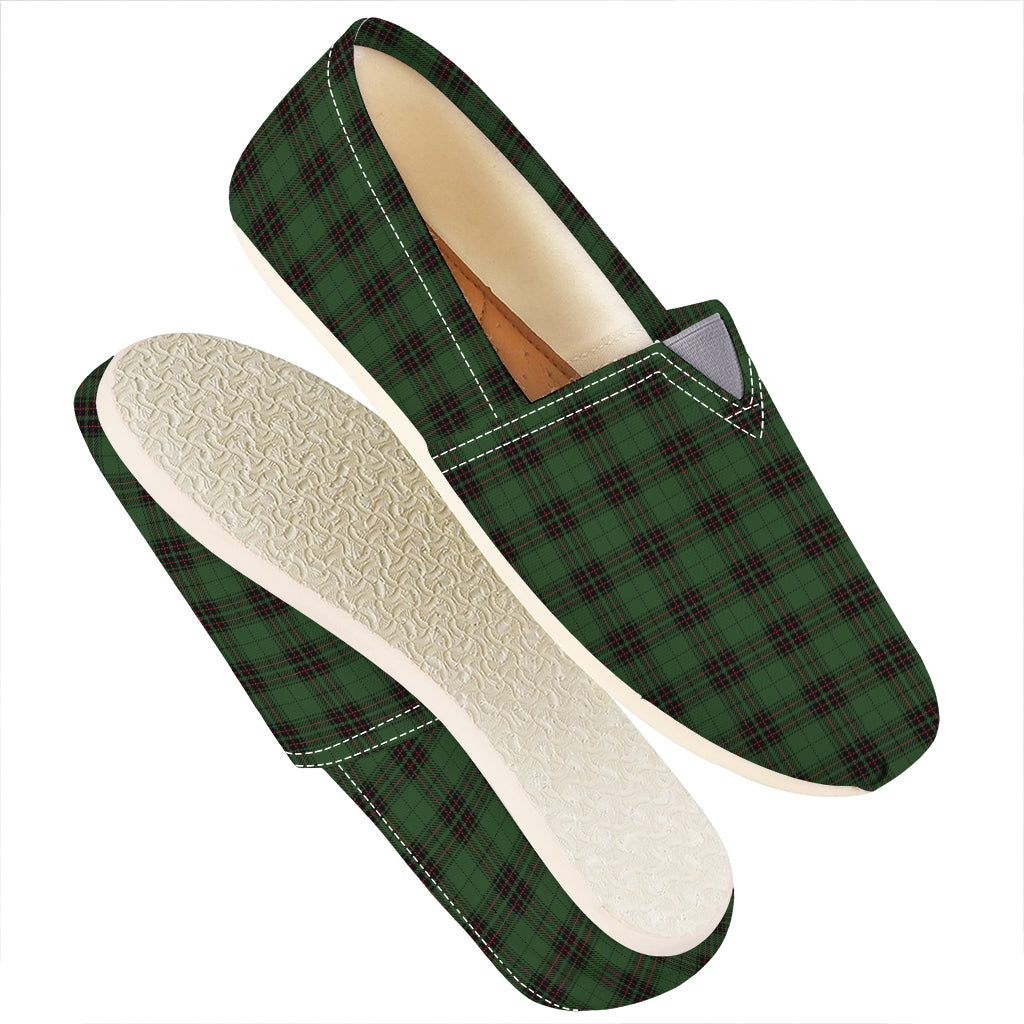 Green Black And Red Tartan Pattern Print Casual Shoes