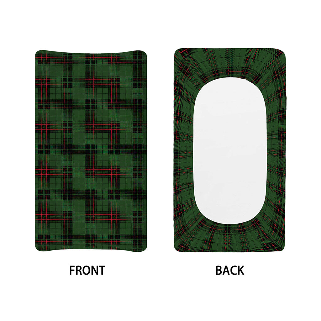Green Black And Red Tartan Pattern Print Changing Pad Cover