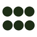 Green Black And Red Tartan Pattern Print Coaster Set