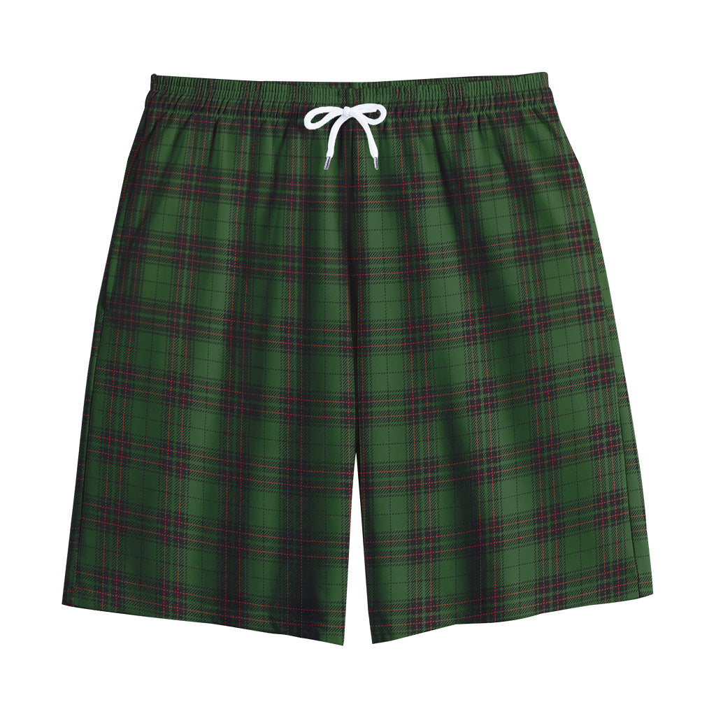 Green Black And Red Tartan Pattern Print Cotton Shorts