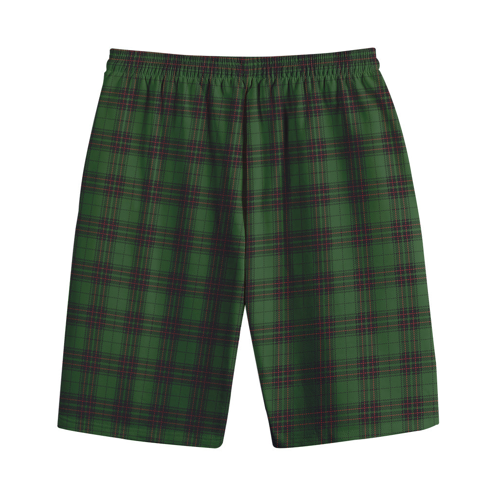 Green Black And Red Tartan Pattern Print Cotton Shorts