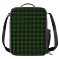 Green Black And Red Tartan Pattern Print Crossbody Lunch Bag