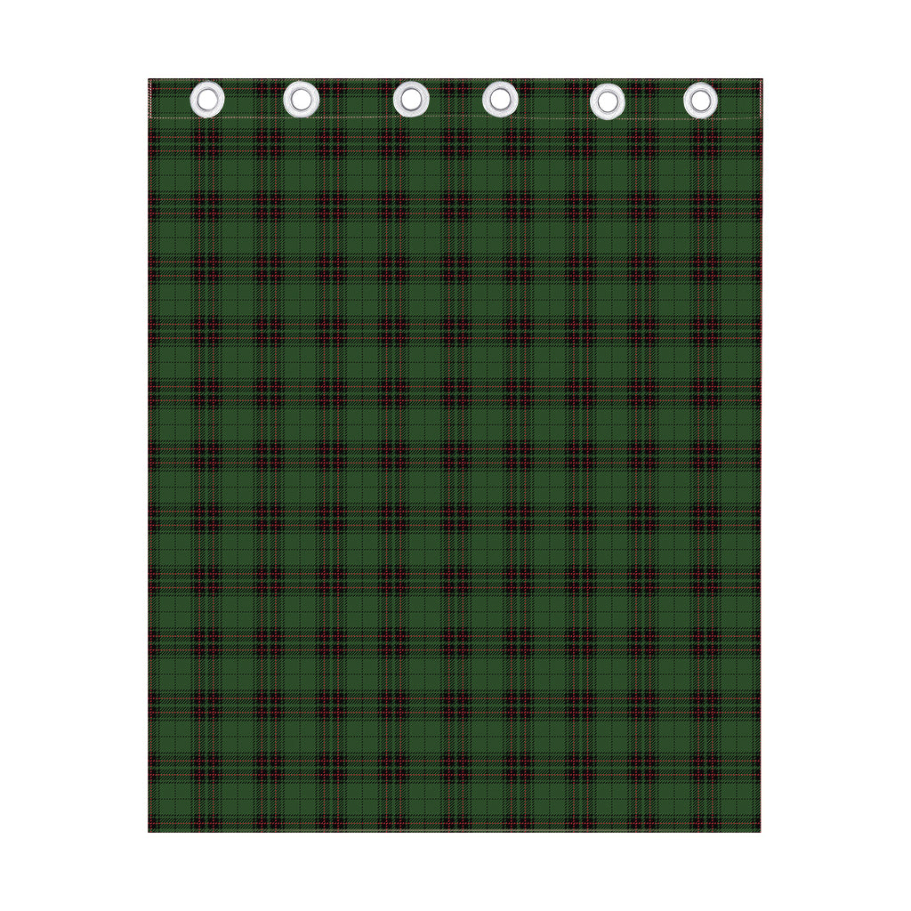 Green Black And Red Tartan Pattern Print Curtain