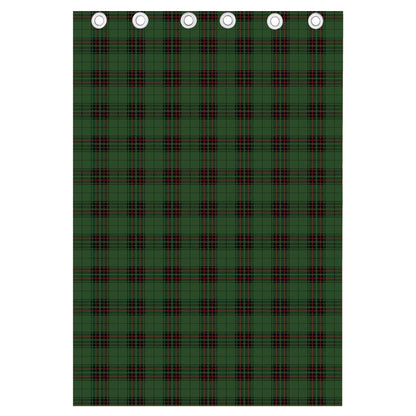 Green Black And Red Tartan Pattern Print Curtain