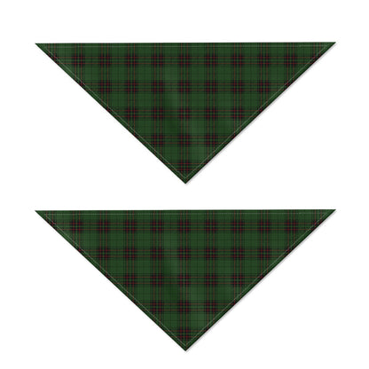 Green Black And Red Tartan Pattern Print Dog Bandana