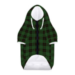 Green Black And Red Tartan Pattern Print Dog Zip Up Hoodie