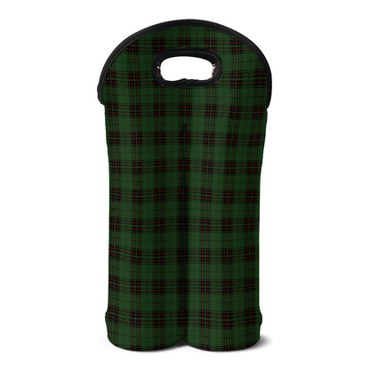 Green Black And Red Tartan Pattern Print Double Neoprene Wine Tote
