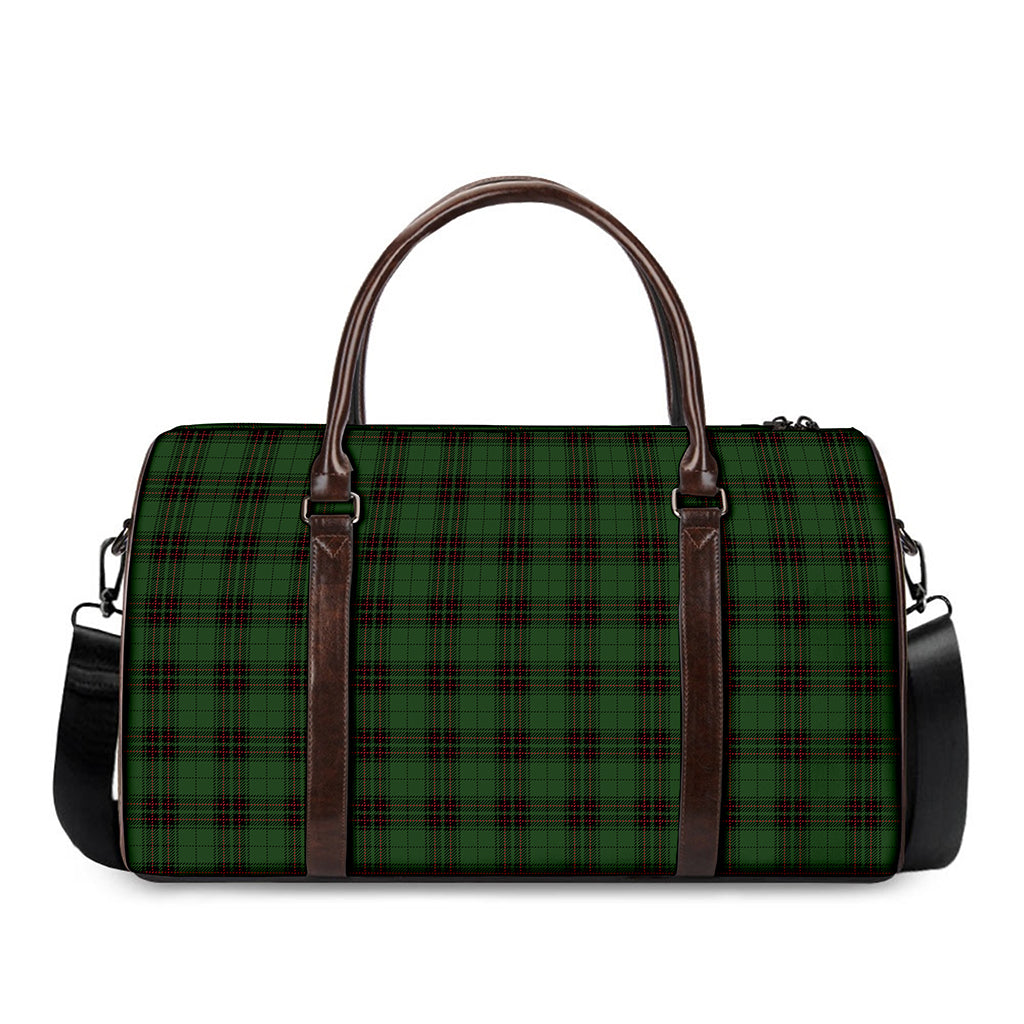 Green Black And Red Tartan Pattern Print Duffle Bag