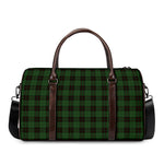 Green Black And Red Tartan Pattern Print Duffle Bag