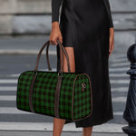 Green Black And Red Tartan Pattern Print Duffle Bag