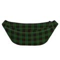 Green Black And Red Tartan Pattern Print Fanny Pack