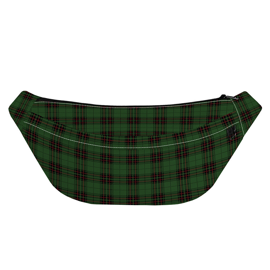 Green Black And Red Tartan Pattern Print Fanny Pack