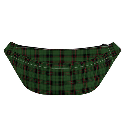 Green Black And Red Tartan Pattern Print Fanny Pack