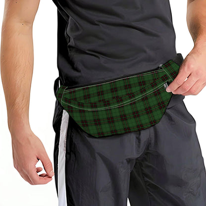 Green Black And Red Tartan Pattern Print Fanny Pack
