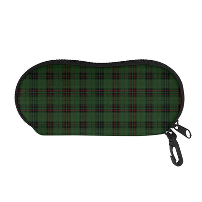 Green Black And Red Tartan Pattern Print Glasses Case