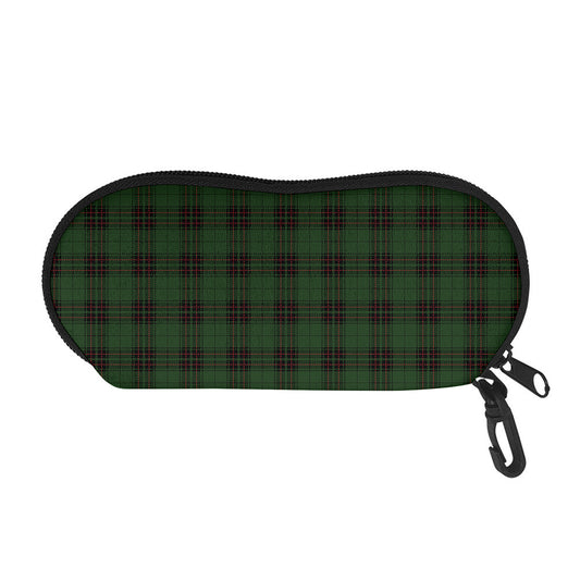 Green Black And Red Tartan Pattern Print Glasses Case