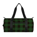 Green Black And Red Tartan Pattern Print Gym Bag