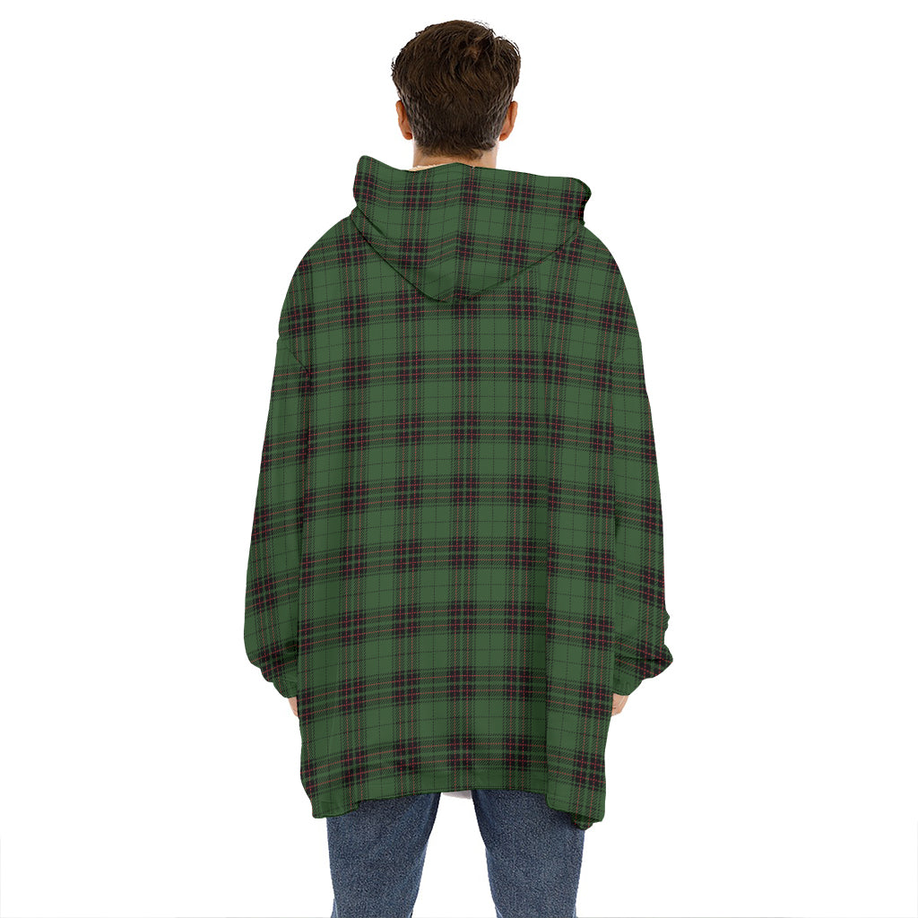 Green Black And Red Tartan Pattern Print Hoodie Blanket