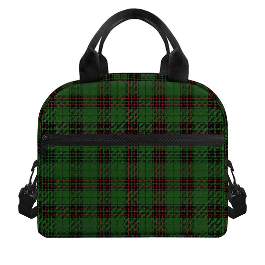 Green Black And Red Tartan Pattern Print Insulated Lunch Bag