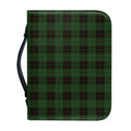 Green Black And Red Tartan Pattern Print Leather Bible Cover