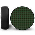 Green Black And Red Tartan Pattern Print Leather Spare Tire Cover
