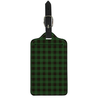 Green Black And Red Tartan Pattern Print Luggage Tag