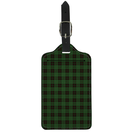 Green Black And Red Tartan Pattern Print Luggage Tag