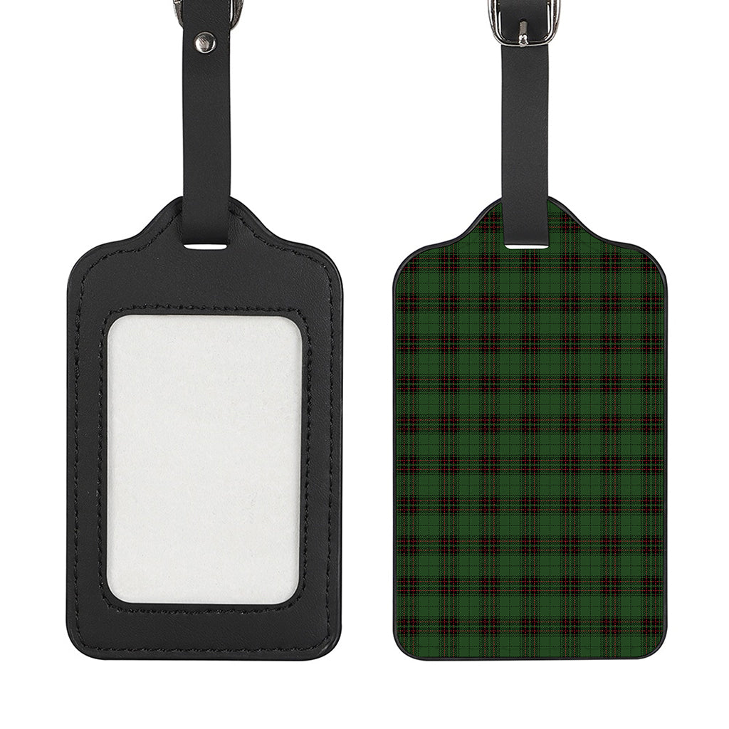 Green Black And Red Tartan Pattern Print Luggage Tag