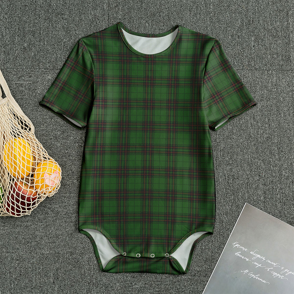 Green Black And Red Tartan Pattern Print Men's Bodysuit