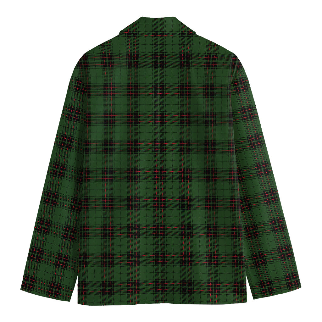 Green Black And Red Tartan Pattern Print Men's Cotton Blazer
