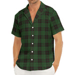 Green Black And Red Tartan Pattern Print Men's Deep V-Neck Shirt