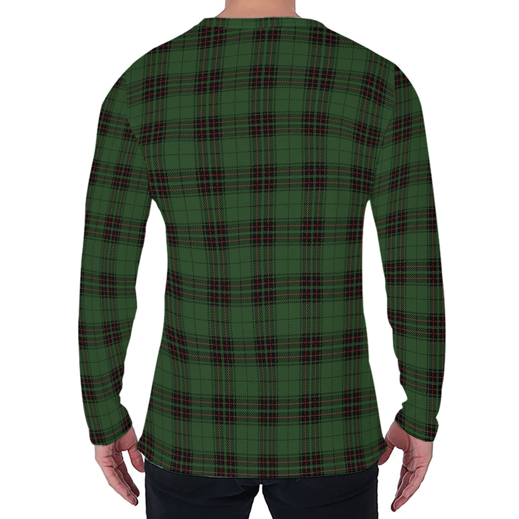 Green Black And Red Tartan Pattern Print Men's Long Sleeve T-Shirt