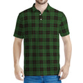 Green Black And Red Tartan Pattern Print Men's Polo Shirt