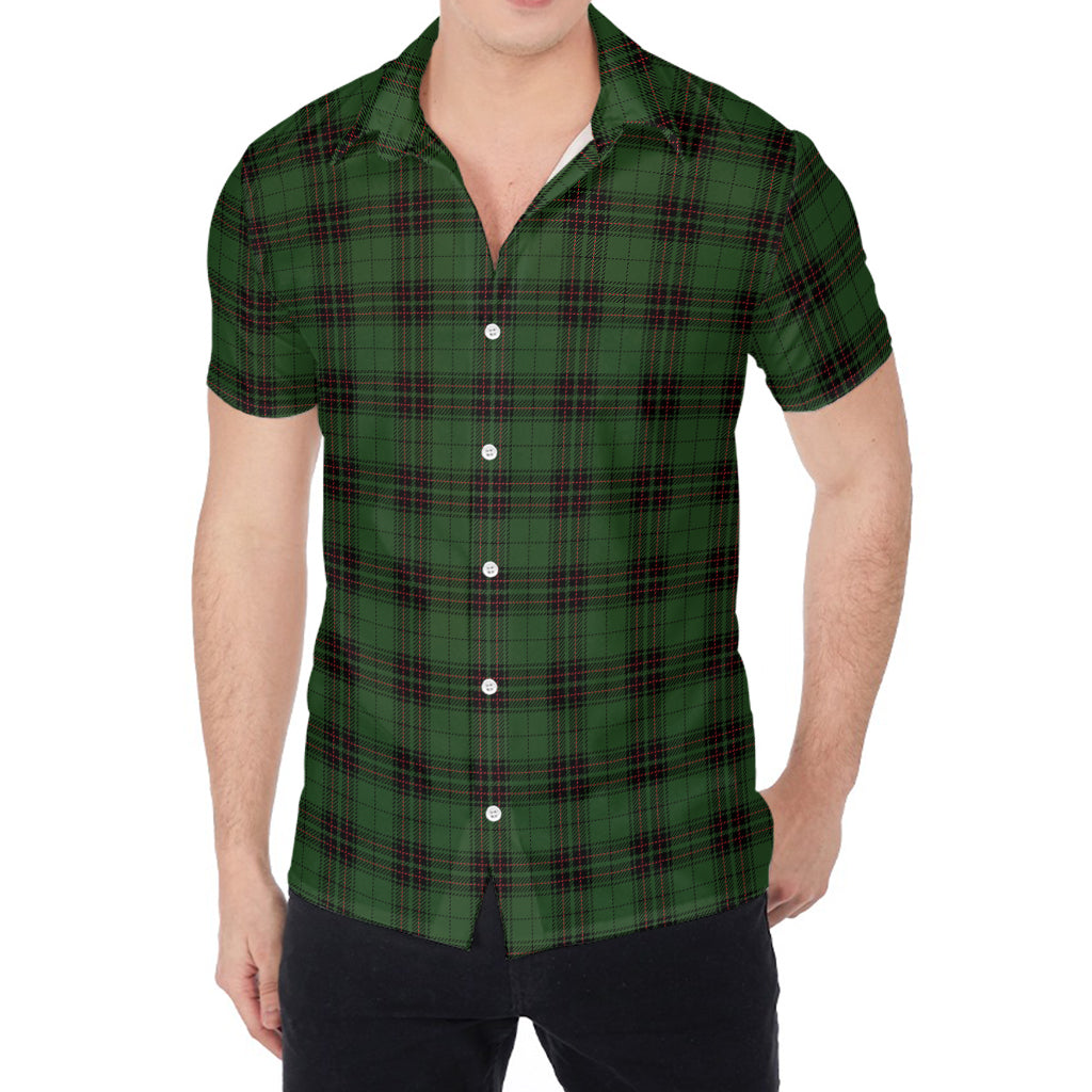 Green Black And Red Tartan Pattern Print Men's Shirt