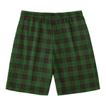 Green Black And Red Tartan Pattern Print Men's Swim Trunks